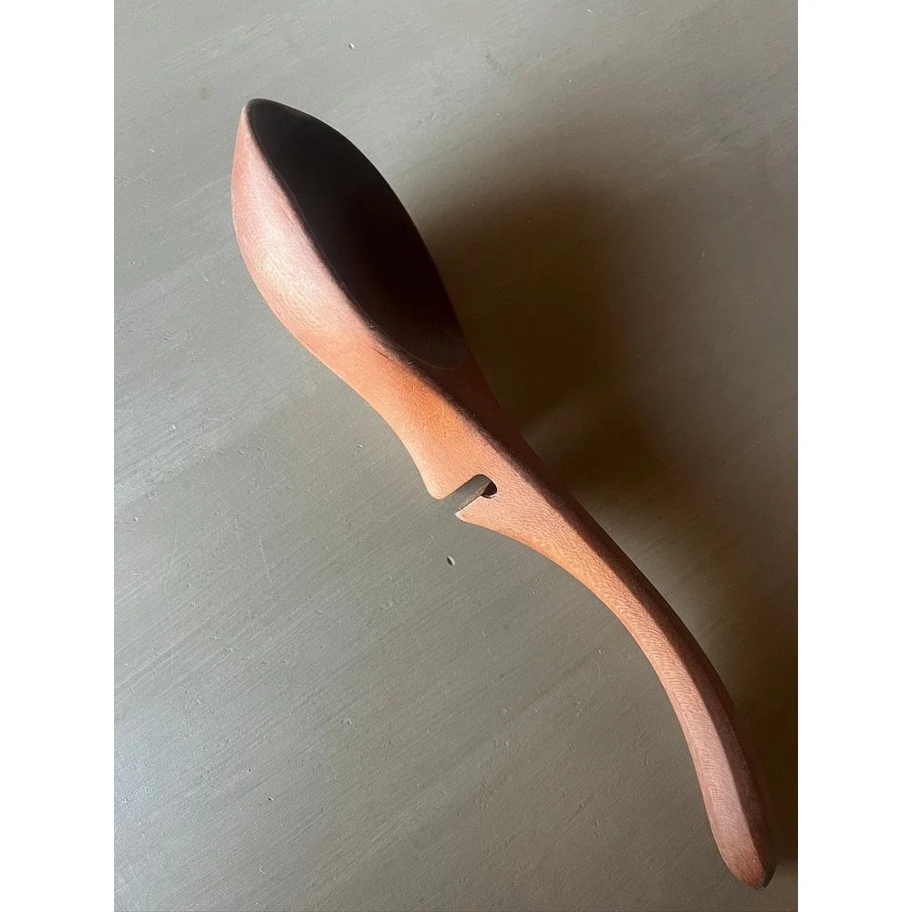 Handmade Ladle Wooden Pot Sitter Spoon 11.5